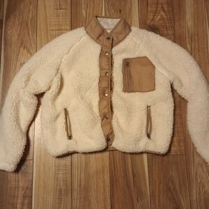 Thread & Supply Cream and Tan Teddy Jacket